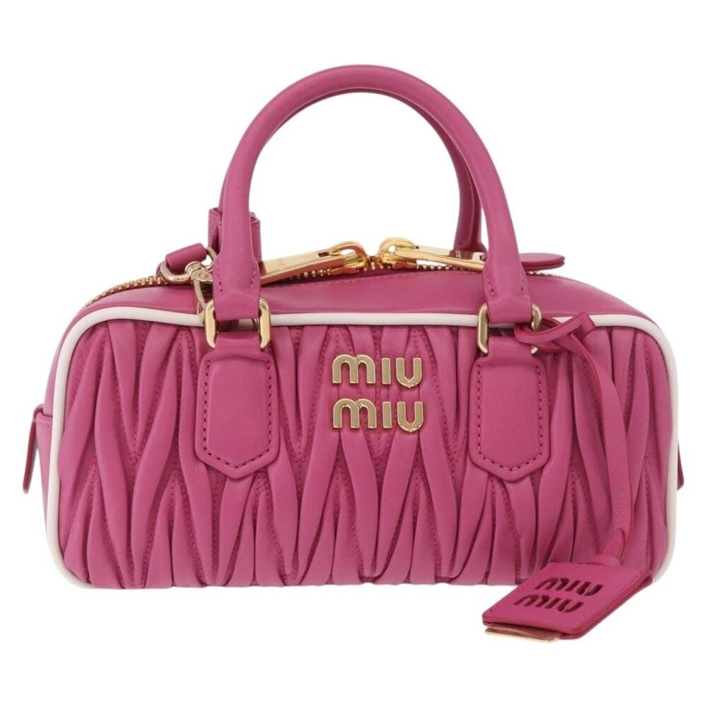 Miu Miu Matelasse Arcadi Small Handbag Pink